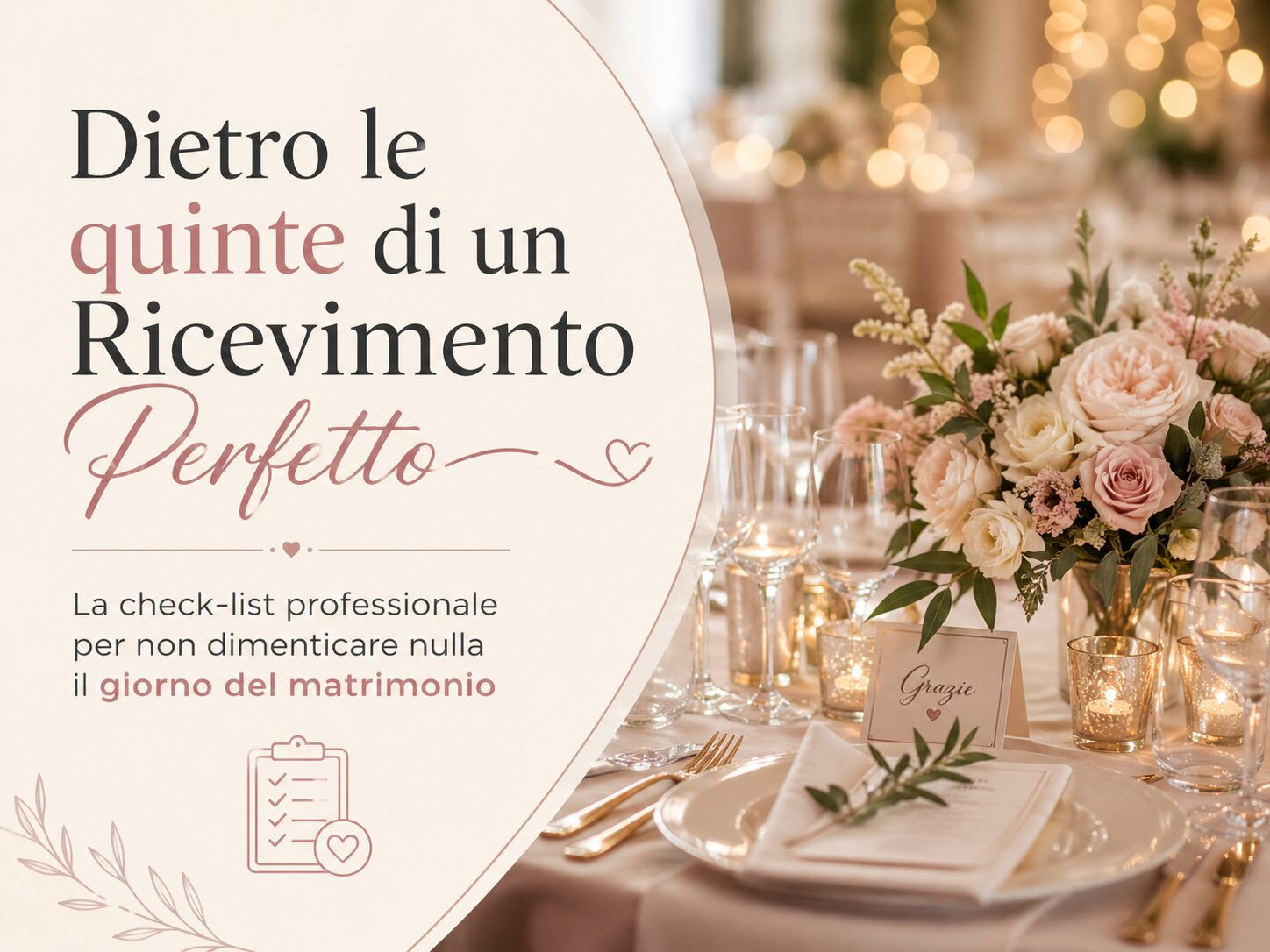 Scarica gratis la checklist per un ricevimento perfetto